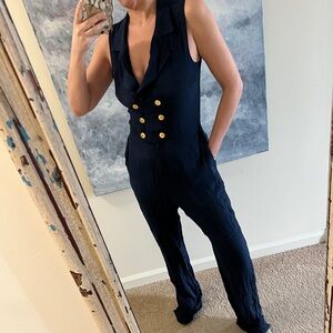 Fabulous Nautical Coastal Grandma Carlos Miele Jumpsuit